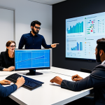 **Prompt:** A diverse group of professionals, including game developers and community managers, fully clothed in modest business attire, gathered in a modern, collaborative tech office meeting room. They are engaged in a focused discussion, with some pointing at large, transparent screens displaying interactive holographic data visualizations of player engagement metrics, global community feedback, and live chat feeds. The atmosphere is vibrant, emphasizing teamwork and a deep understanding of the player base. Professional photography, high detail, cinematic lighting, perfect anatomy, correct proportions, natural pose, well-formed hands, proper finger count, natural body proportions, safe for work, appropriate content, fully clothed, professional.