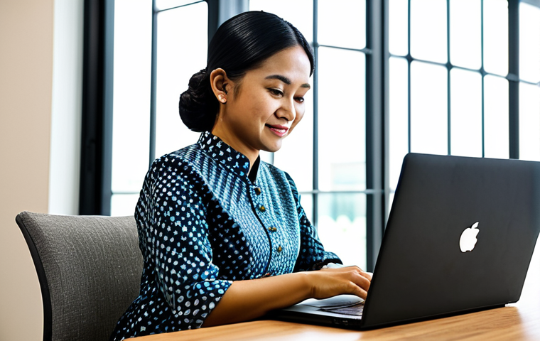 **

A successful Malaysian businesswoman in a modest batik dress, working on a laptop at a modern co-working space in Kuala Lumpur, fully clothed, appropriate attire, safe for work, perfect anatomy, natural proportions, professional photography, high quality, family-friendly. The background shows other professionals working diligently.

**