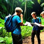 New Zone Exploration**

"A group of friends, fully clothed in practical hiking gear, exploring a lush jungle area in the new Lumia Island zone of Eternal Return. They are looking at a map, with backpacks and water bottles visible. Safe for work, appropriate content, family-friendly, professional quality, perfect anatomy, correct proportions, natural pose. The environment should be vibrant and detailed, showcasing the beauty of the new zone."

**