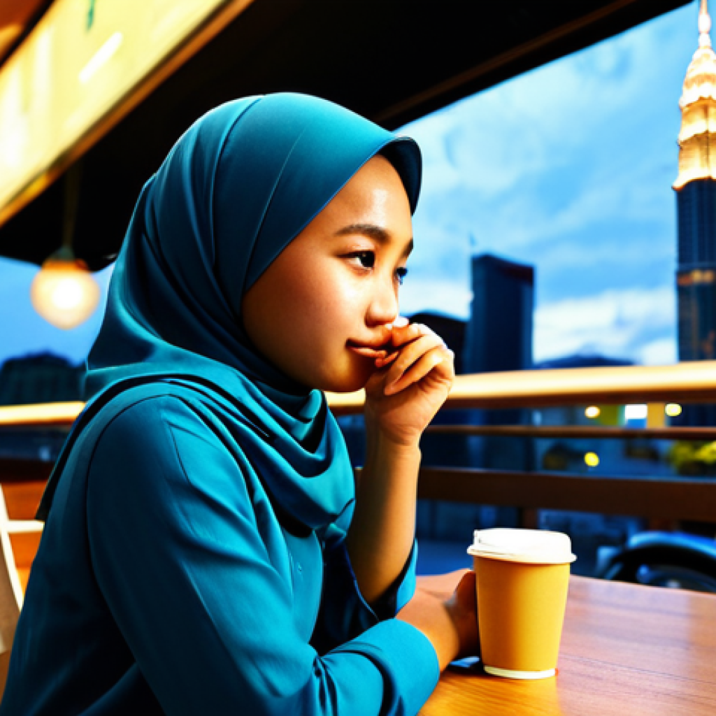 이터널리턴 업데이트 방향성 분석 - Modern Kuala Lumpur Scene**

"A young Malaysian woman wearing a tudung and a modern, modest outfit, ...