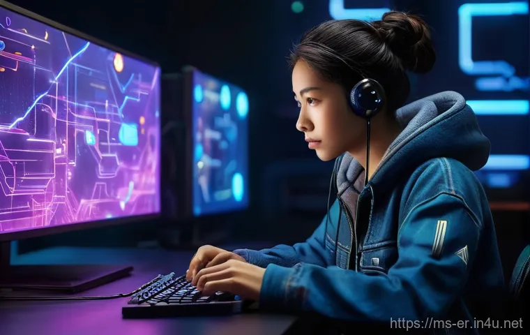 이터널리턴 게임 데이터베이스 활용 - **A focused young adult gamer (male or female, wearing casual, non-revealing clothing like a hoodie ...