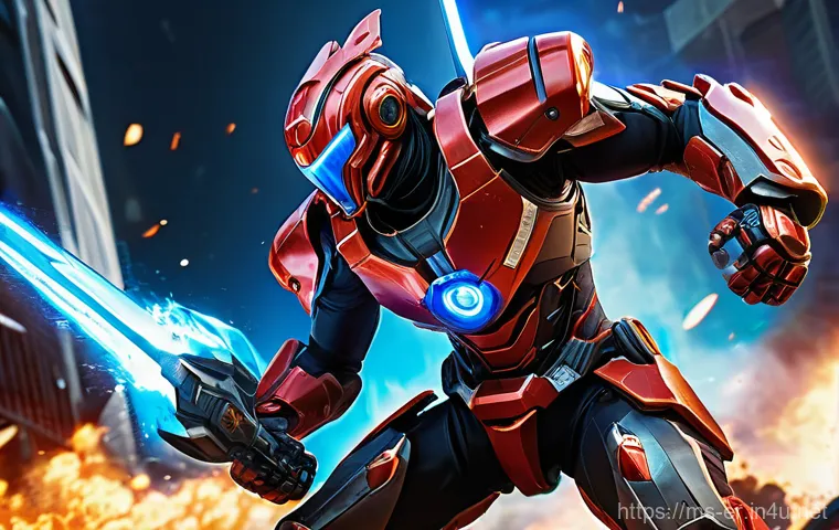 이터널리턴 탱커 캐릭터 분석 - Image Prompt 1: Hyunwoo - The Indomitable Frontliner**