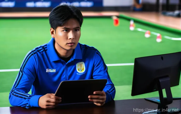 이터널리턴 게임 코칭 후기 - **Prompt 1: The Frustrated Gamer Before Coaching**
    "A young Malay man, approximately 20-25 years...