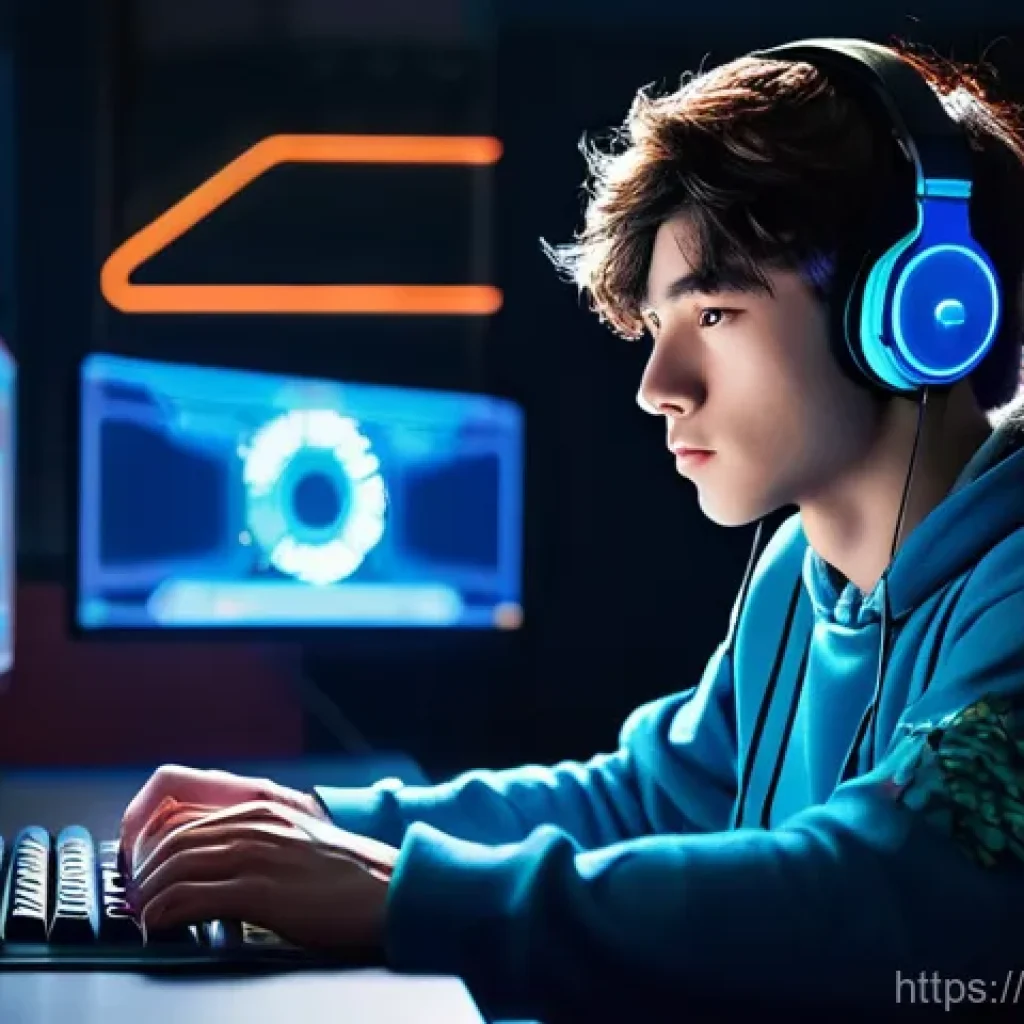 이터널리턴 실시간 데이터 업데이트 - **Prompt: "A focused young male gamer, in the distinctive anime art style of Eternal Return, sitting...