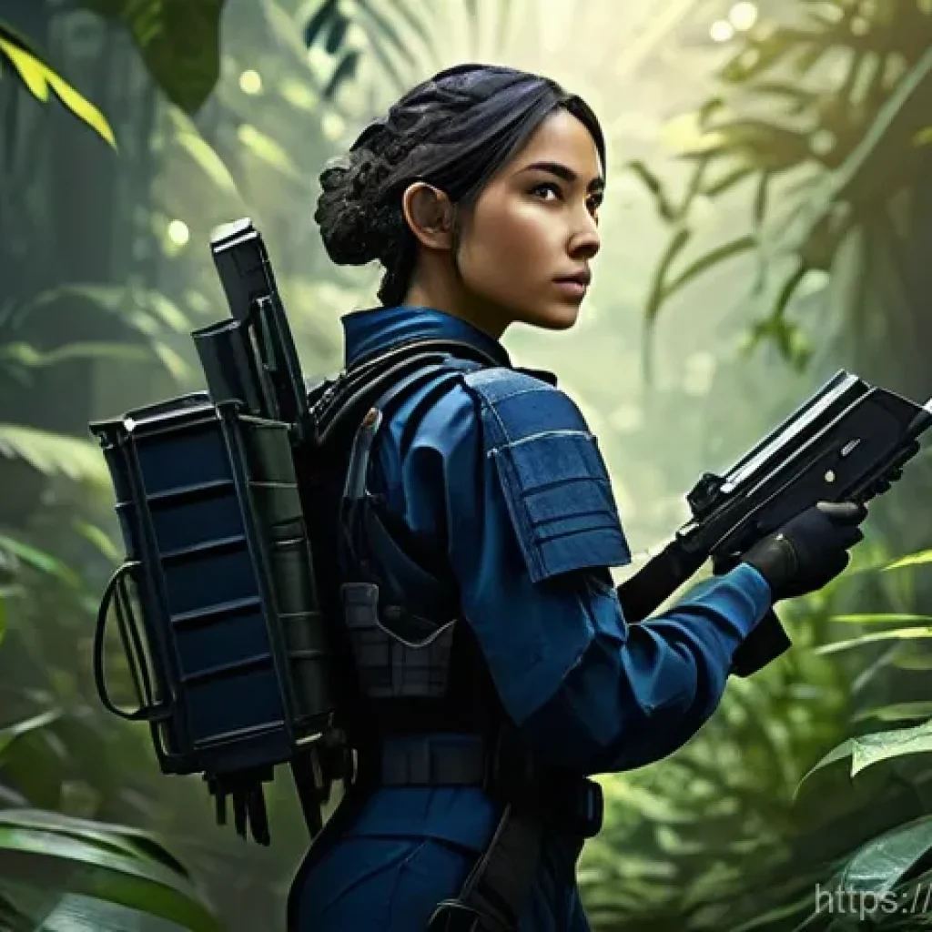 이터널리턴 명예의 전당 진입법 - **Prompt:** A highly skilled female combatant, dressed in a sleek, dark blue tactical jumpsuit with ...