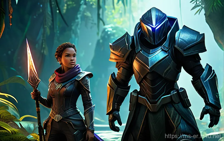 이터널리턴 업데이트 전략 분석 - **"Strategic Item Building: The Analyst's Choice"**: A highly detailed illustration of a skilled fem...