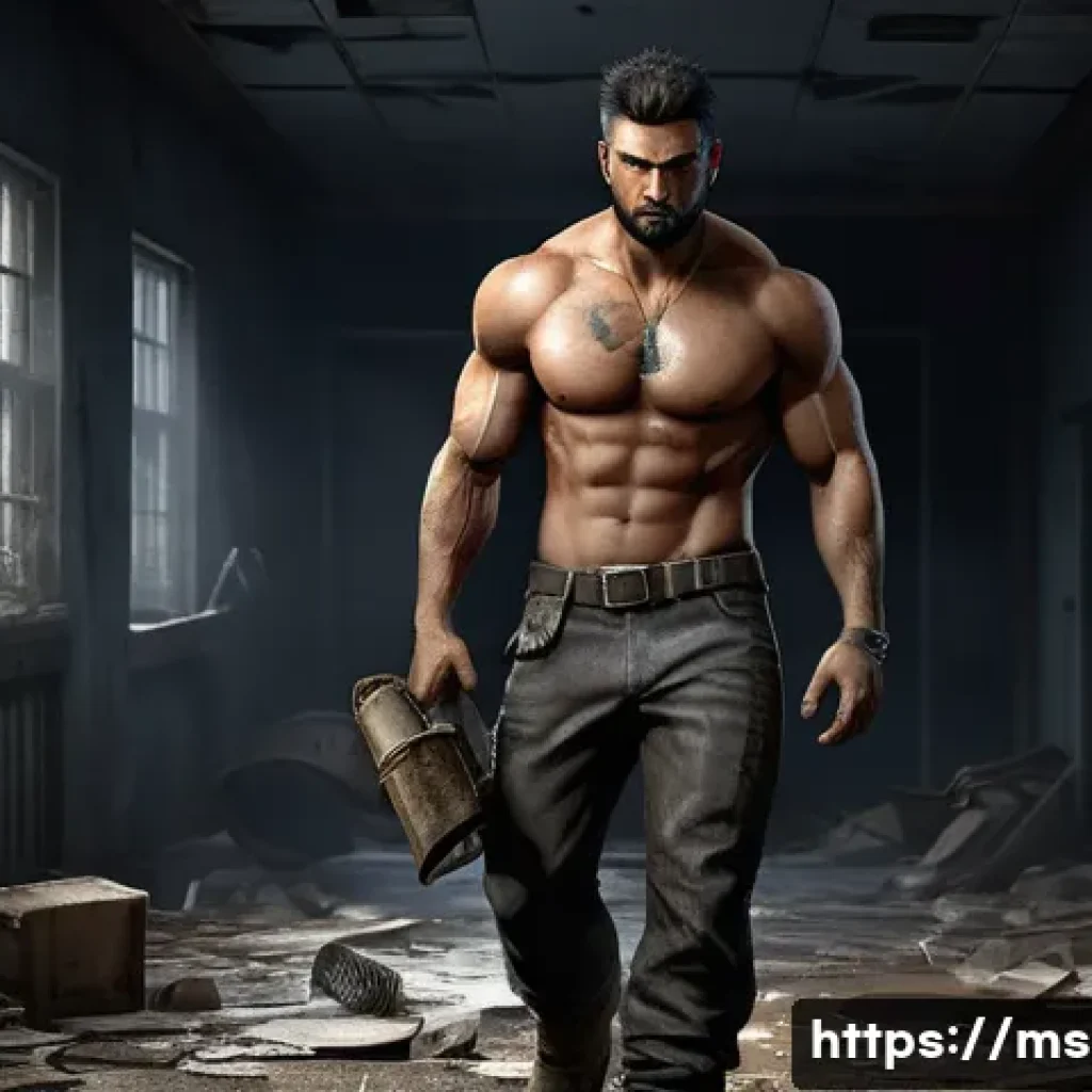 이터널리턴 레벨별 아이템 추천 - **Prompt 1: Early Game Scavenger**
    "A lone male character, muscular yet agile, wearing practical...