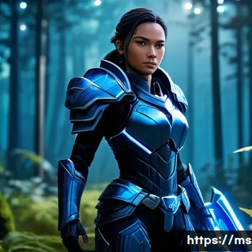 이터널리턴 스킨 티어 정리 - A heroic female character from the game Eternal Return wearing an elegant Epic-tier skin with detail...