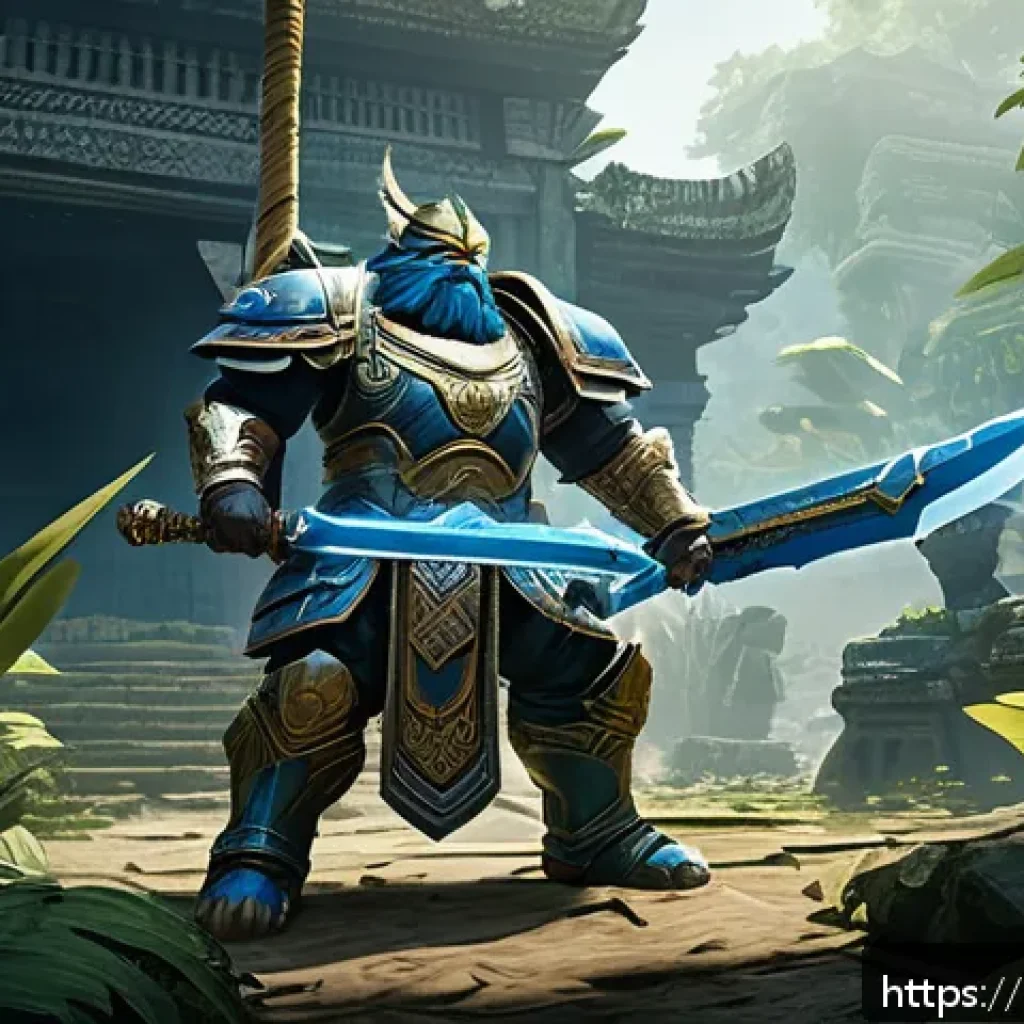 이터널리턴 팀 조합의 장점 - A dynamic battle scene in a lush, tropical jungle setting typical of Southeast Asia, featuring a div...